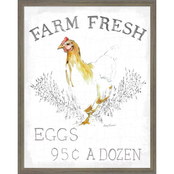 Great Art Now Farm Fresh Enamel v2 by Avery Tillmon, Framed Wall Art, 17W x 21H, Birds Art