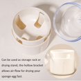 thumbnail image 3 of Makeup Sponge Holder Beauty Cosmetic Egg Organizer Case Powder Puff Container Stand, Detachable Design with Portable Hanging Lid for Drying, Traveling & Display ( No Sponge Included ) (Pack of 1), 3 of 4