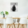 thumbnail image 2 of Zen Stone Canvas Wall Art Black and Gray Zen Stone Butterfly Water Ripple Prints Posters Living Room Decor Meditation Yoga Modern Minimalist for Bathroom Bedroom Office Wall Art Decor,12x12 Inches, 2 of 5