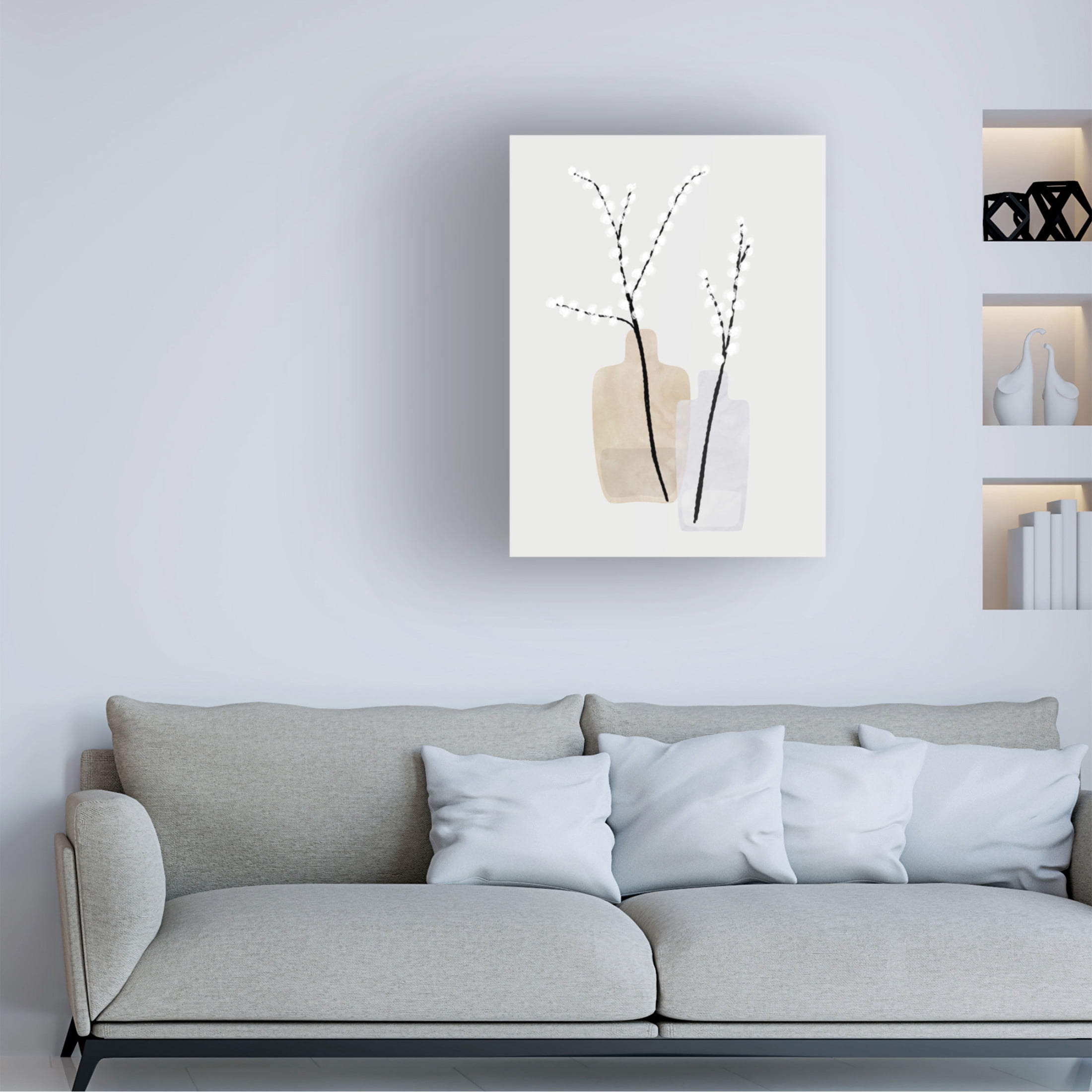 Trademark Fine Art Rosana Laiz Blursbyai Flower branches in vases Canvas Wall Art