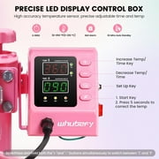 Adnoom Heat Press 15x15, 5 in 1 Multifunctional Shirt Press Machine Combo, 360° Swing Away Heat Transfer Sublimation with LED Display for T-shirts Mugs Hat Plate Cap Pink