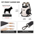 thumbnail image 2 of Breathable Adjustable Chest Pet Carrier Backpack For Cats And Dogs, Safe Front-Facing Design With Shoulder Straps, Ideal For Daily Use, Outdoor Adventures - Beige Color, One Size, 2 of 4