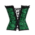 thumbnail image 5 of Fanxing Juniors Fall Dresses Women Victorian Corset Plus Size Lace Bandage Gothic Punk Shapewear Sleeveless Tops Fall Dress Clearance Green,L, 5 of 5