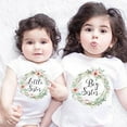 thumbnail image 5 of LOVEBAY Kids Outfits Sister Matching Outfits For Baby & Little Girl Crew Neck Cute Letter Print T-shirt Summer Plain Top Tees Toddler Girls T-shirt, 5 of 9