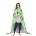 thumbnail image 3 of Honeii Spring Gnome Print Poncho Cape, Cloak Coat, Snuggly Hooded Wearable Blanket, Hooded Cape For Teenagers,Halloween Costumes-Small, 3 of 7