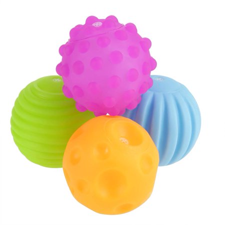 Qiilu 4pcs Multi Balles Texturees Set Bebe Nourrisson Sensoriel Developper Sens Tactile Tactile Jouet Balle Sensorielle Texturee Balles De Toucher De Bebe Walmart Canada