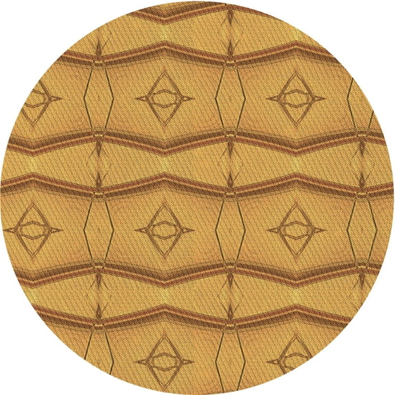 Ahgly Company Indoor Square Patterned Sedona Brown Area Rugs, 3' Square