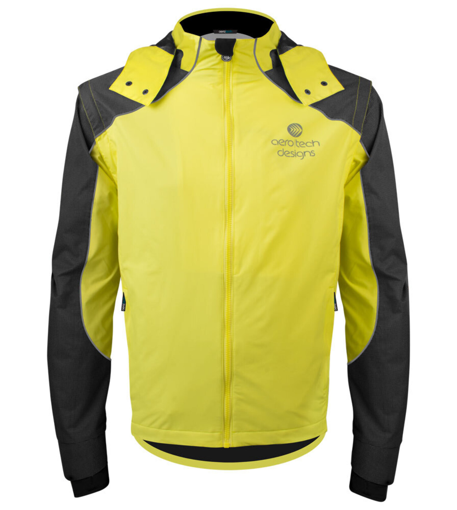 Aero Tech Men's Aero Reflective Cycling Rain Coat Waterproof Jacket
