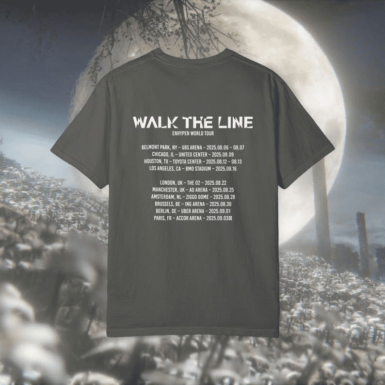2 Sided Enhypen Walk The Line Tour T-Shirt, Kpop Concert