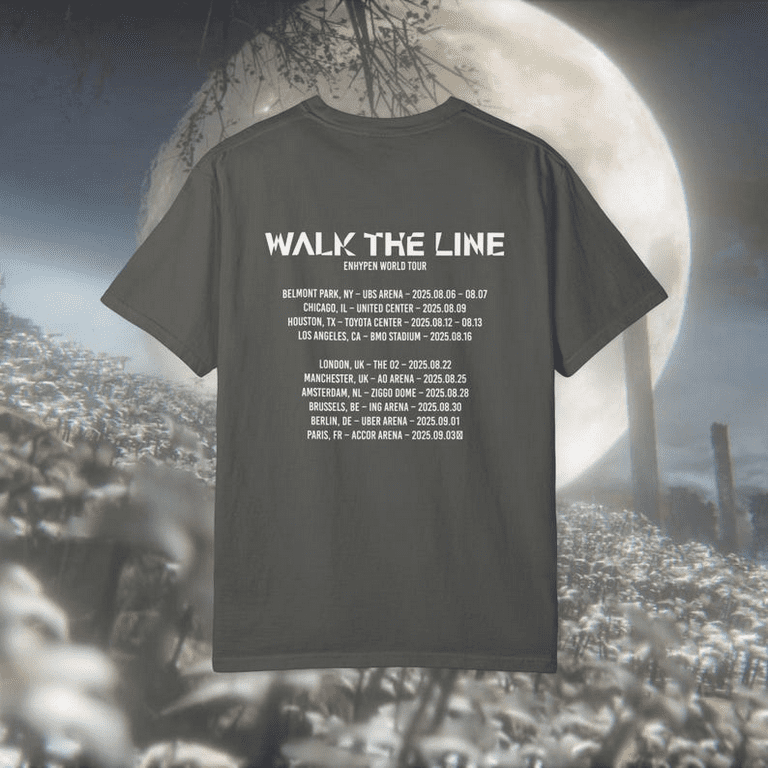 2 Sided Enhypen Walk The Line Tour T-Shirt, Kpop Concert Graphic