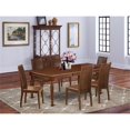 thumbnail image 2 of East West Furniture Dover 7-piece Wood Table and Dining Chair Set in Mahogany, 2 of 6