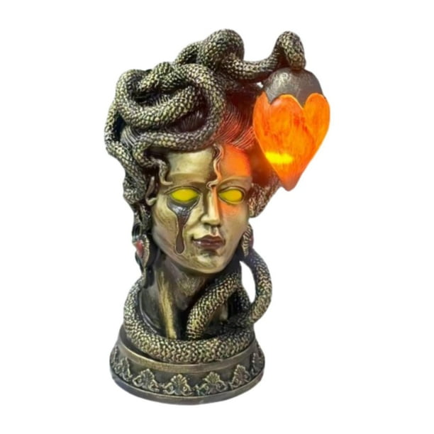 Lámpara de mesa con forma de figura gótica, colección de lámparas de mesa, artesanías, accesorios de escena de miedo, decoración de Halloween para est