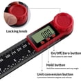 thumbnail image 2 of Digital Protractor Digital Angle Ruler 360° Digital Goniometer with Large LCD Display Ruler Measuring Tool (200mm), 2 of 5