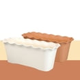 thumbnail image 3 of Rectangular Plastic Flower Pot With Wavy Ruffled Edge Rectangular Planter Succulent And Herb Planter Box For Indoor Outdoor Garden Portable Vegetable Planting Container 1PC White 11.8x5.4x5.2 In, 3 of 5