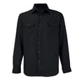 thumbnail image 5 of Blekii Men's Spring Autumn Casual Long Sleeve Lapel Denim Shirt - Classic Solid Colour, Durable Cotton Denim - Perfect for Casual Friday, Weekend Wear, Country Style Outing,, 5 of 10