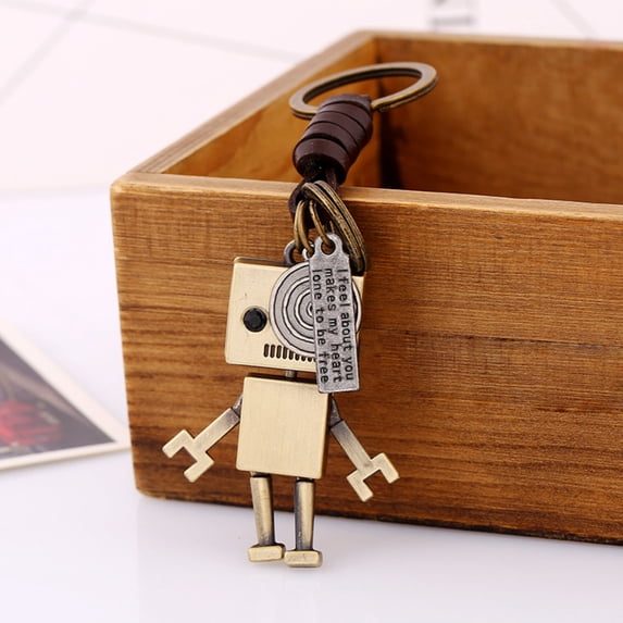 Naierhg Creative Keychain Cowhide Alloy Handbag Purse Decor Key Chain Keyring Gift