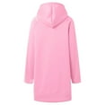 thumbnail image 3 of Busydd Women Dresses Fashion Love Heart Print Fall Dresses Comfy Long Sleeve Drawstring Mini Dress Casual Hooded Sweatshirt Dress with Pocket M, 3 of 3