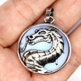 thumbnail image 4 of HOOUN 1x Natural Round Crystal Chinese Dragon Pendant Stone Jewelry Healing Reiki Gift-Clear Quartz-1PC (Random Pick), 4 of 9