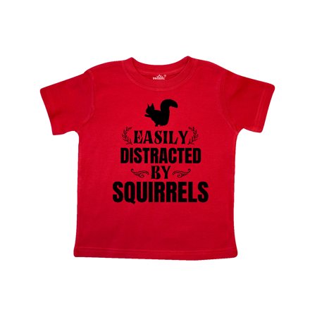 

Inktastic Easily Distracted by Squirrels Gift Toddler Boy or Toddler Girl T-Shirt