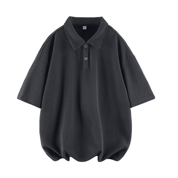 pstuiky camisetas de hombre, Camiseta de manga corta con solapa de color liso para hombre camisas casuales para hombre l
