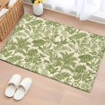 thumbnail image 3 of Tropical Plant Leaves Area&nbsp;Rug 2x3ft Watercolor Palm Leaf Linen Texture Non-Slip&nbsp;Washable Square&nbsp;Rugs Soft Felt Indoor Floor Mat for Bedroom Kitchen Living Room Bathroom, 3 of 9