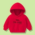 thumbnail image 2 of Likimi Toddler Kids Boys Sweatshirt Long Sleeve Letter Print Hooded Breathable Casual Loose Spring Fall Tops Size 4-5 Years Red, 2 of 8