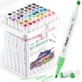 thumbnail image 1 of Juego de rotuladores Ohuhu de 48 colores con doble punta a base de alcohol, 1 of 9
