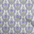 thumbnail image 1 of oneOone Cotton Jersey Violet Fabric Asian Traditional Floral With Texture Diy Clothing Quilting Fabric Print Fabric By Yard 58 Inch Wide, 1 of 4