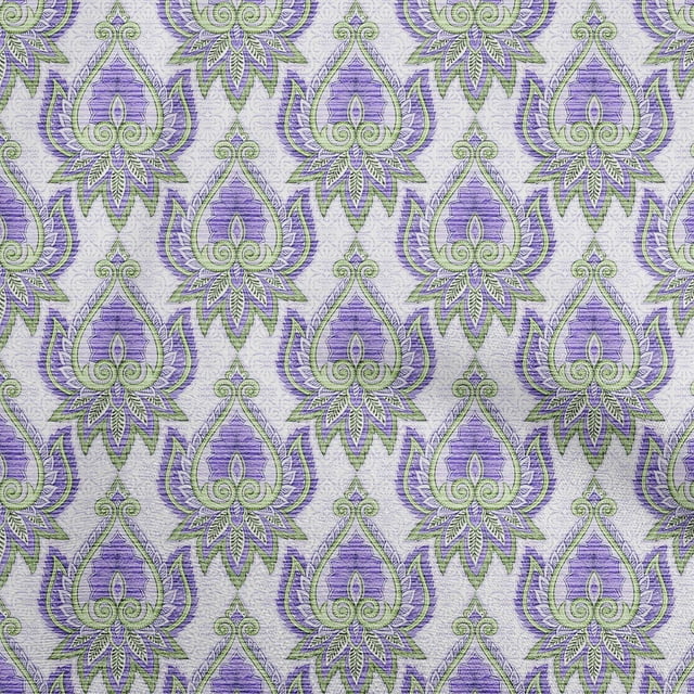 oneOone Velvet Violet Fabric Asian Traditional Floral With Texture Sewing Craft Projects Fabric Prints By Yard 58 Inch Wide
