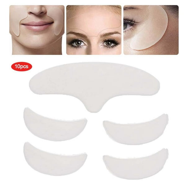 Sonew 5pcs patch anti-rides en silicone patch peau lifting réutilisable  lavable frontal oeil visage patch, patch pour les yeux, patch anti-rides en  silicone 