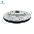 thumbnail image 3 of Set of 6 Front 296mm Drilled Slotted Brake Disc Rotors-Ceramic Brake Pad Kit For 2007-2011 Honda CR-V, 3 of 8