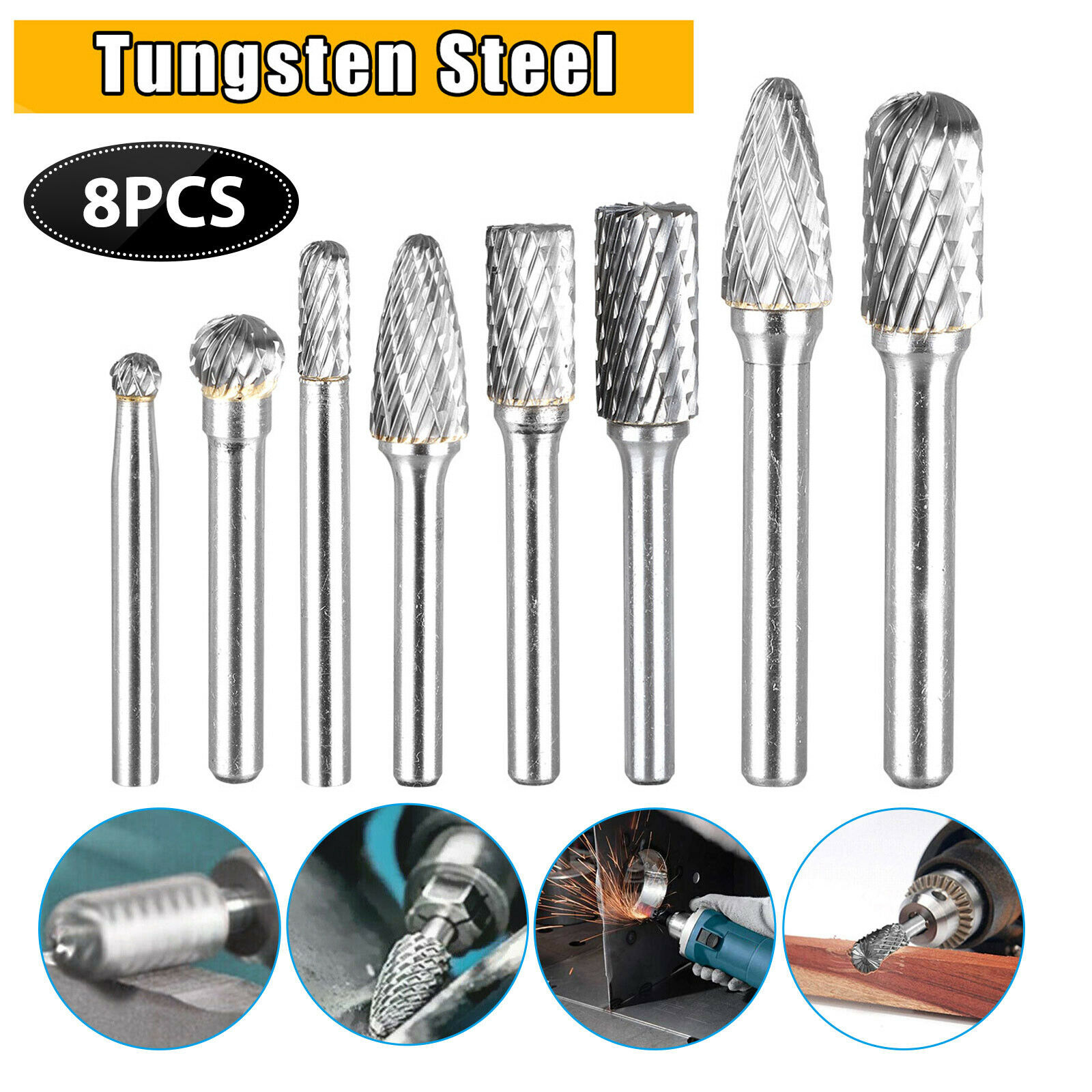 Tungsten Carbide Burrs Rotary Burr Set 