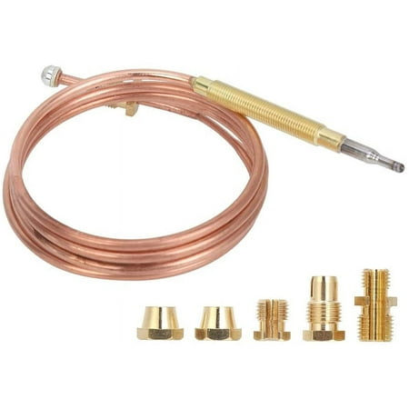 

KOK-Propane Heater Thermocouple Sensor Universal Thermocouple Replacement Patio Heater Replacement for Gas Fireplace Furnace Fire Pit Water Heater 35.4 -0507