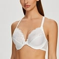 thumbnail image 3 of CHUANK Female Racerback Front Closure Unlined Underwire Bra for Women Black 34B, 3 of 6