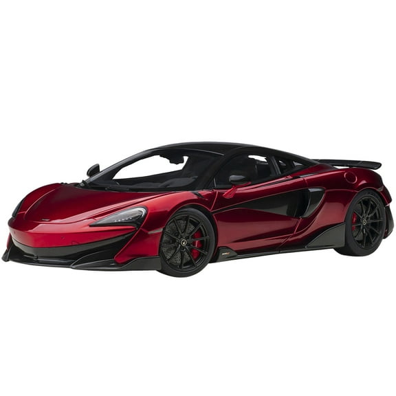 McLaren 600LT Vermillion Red and Carbon 1/18 Model Car by Autoart