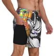 thumbnail image 2 of Gukieu Fishing Bass Print Men's Double Layer Sports Swim Trunks, Quick Dry Adjustable Waist Swim Shorts Swimwear-Small, 2 of 6