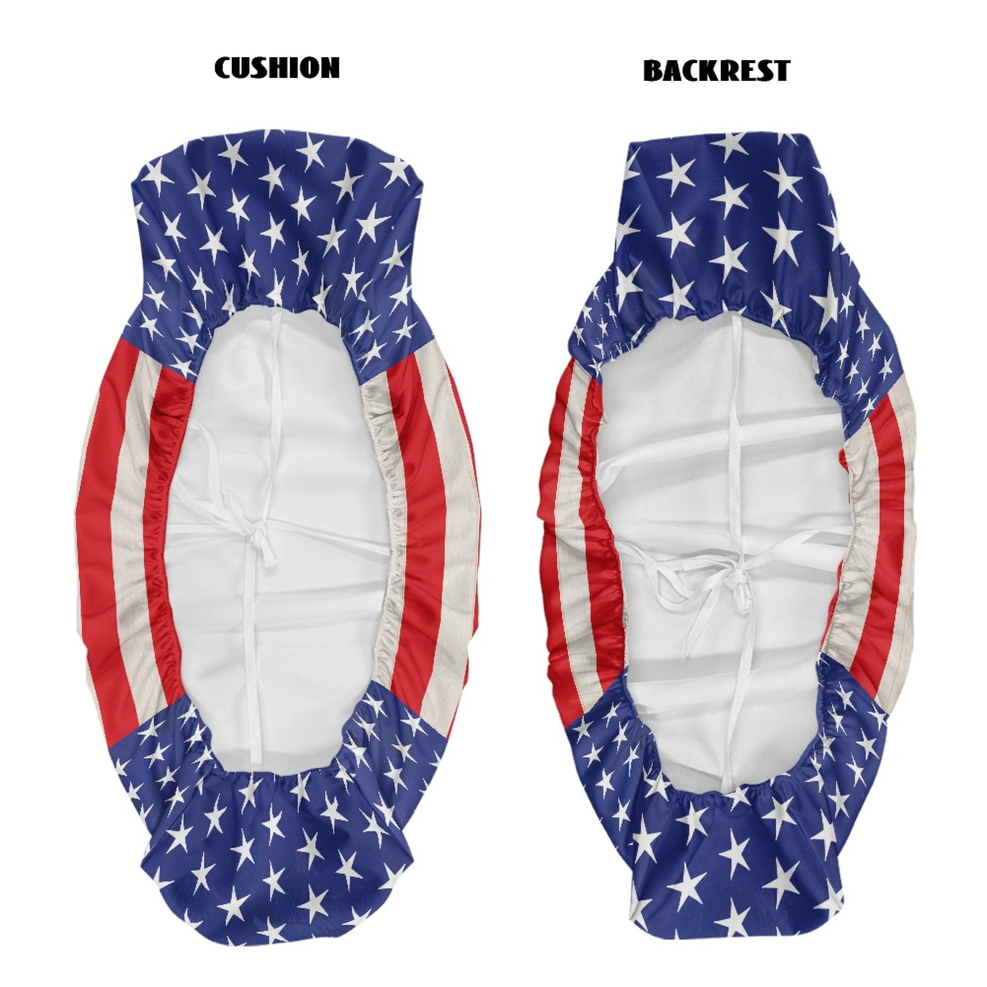 ZIATUBLES UTV Seat Covers 2 Pack, American Flag Print Waterproof Front Bench Seat Protectors Compatible with Kawasaki Mule 3000 4000, Fade Wear Resistant UTV Decor Accessory Part