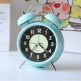 thumbnail image 3 of Retro dual clock alarm clock, non ticking silent bedside alarm, 3 of 4