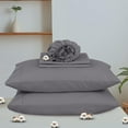 thumbnail image 4 of RUVANTI 100% Organic Cotton Sheets - King Size Sheet Set - 4 Piece Percale Weave Bedding, Crisp, Cooling & Breathable, Soft & Durable, 16" Deep Pocket, Hotel Quality Sábanas - Silver Filigree, 4 of 10