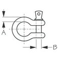 thumbnail image 2 of Sea-Dog 147606 Galvanized Anchor Shackle - 1/4", 2 of 4