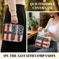 thumbnail image 5 of Xixirimido American Flag Cross Print Bible Cover Case Large Quilted Bible Carrying Case with Handles, Bible Study Supplies & Accessories Christian Gifts for Church, 5 of 7