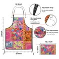 thumbnail image 3 of Bright Pioneer Flower Patchwork Apron-Garden Aprons for Women with Pockets-Cotton Linen Waterproof Kitchen Cooking Gardening Aprons Adjustable for Kitchen,Cooking,BBQ and Salon 33x27 Inch, 3 of 7