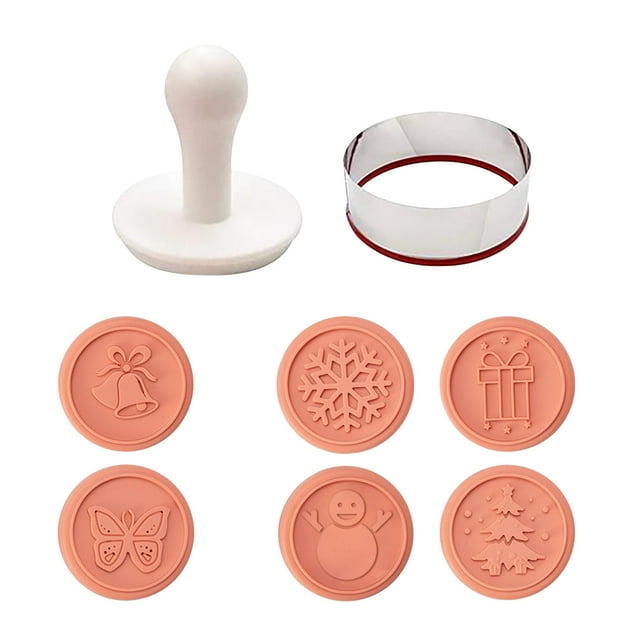 Juego de sellos de silicona para galletas de Navidad, juego de sellos para galletas con molde de estampado de galletas Wmkox8yii FHAKJF1701