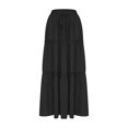 thumbnail image 4 of Summer Skirts for Women Fall Fashion Women Casual Comfort Elastic Waist Tie Pocket Ankle Skirt Summer Vacation Beach Fashion Casual Daily Wear, 4 of 7