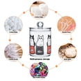 thumbnail image 6 of Yayeee 2 Pack Qtip Holder Bathroom Cotton Swab Canister with Lid Clear Dispenser Set, Black Chubby Cat, 6 of 6