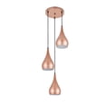 thumbnail image 7 of Indoor Home Decorative Nora 3 Light Honey Gold Pendant - Aluminum, 7 of 7