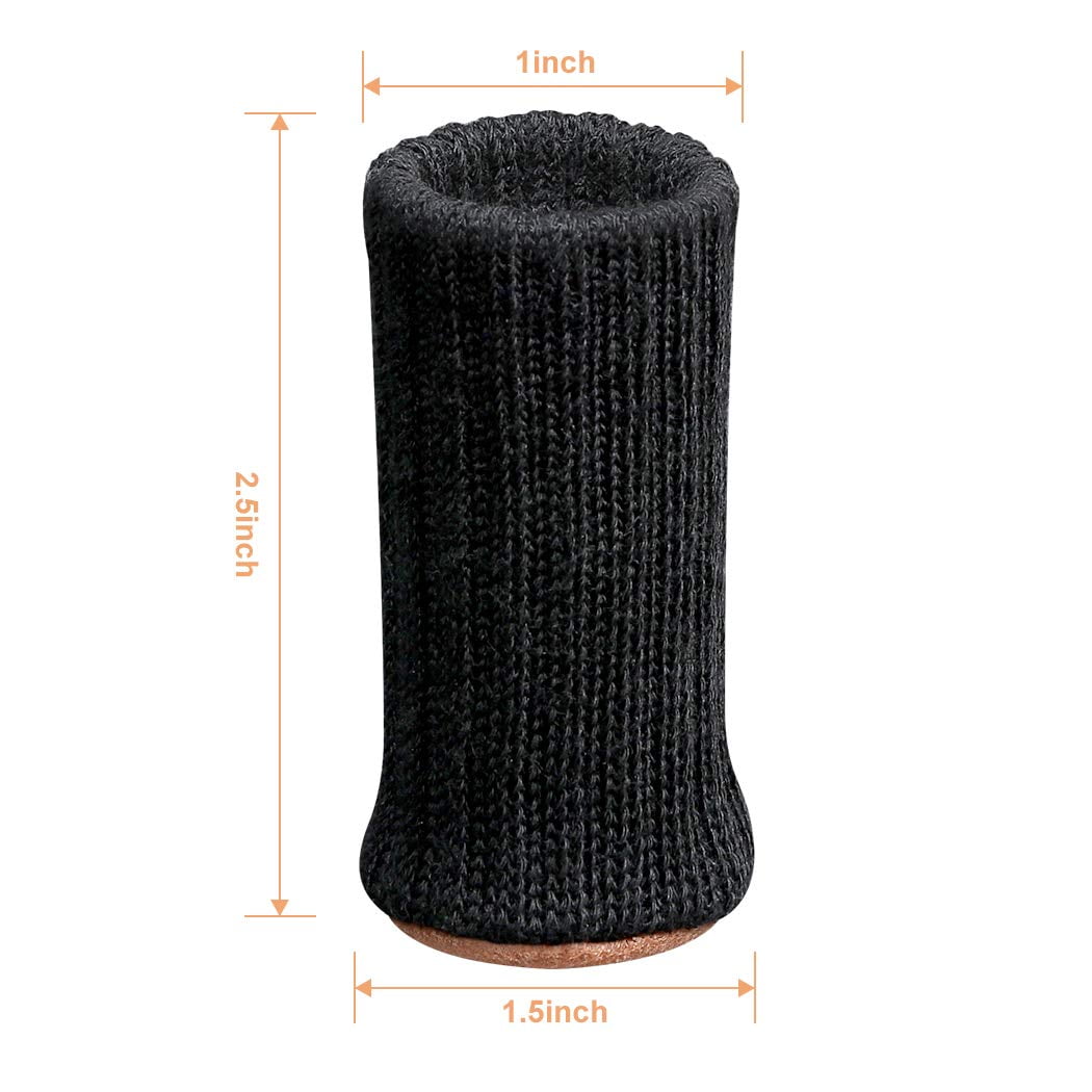 Coolmade 24pcs Chair Socks High Elastic Furniture Socks Pads Non Slip Chair Leg Feet Socks Covers Furniture Caps Set Fit Furniture Feet Girth from 3 to 5