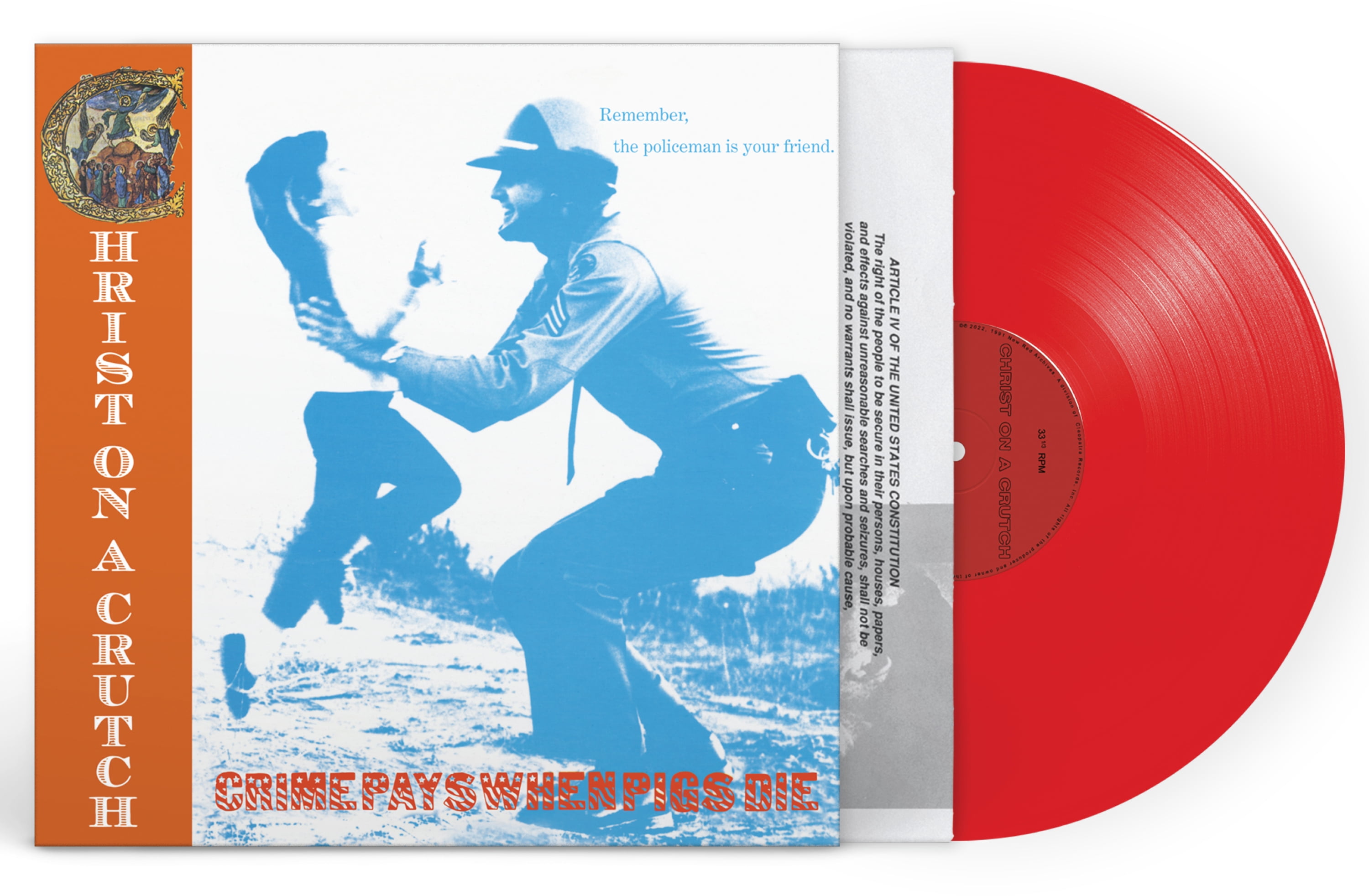 Christ on a Crutch - Crime Pays When Pigs Die - Red - Rock - Vinyl