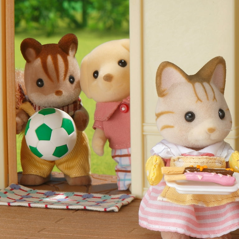 Calico Critters Sandy Cat Family 4pc Miniature Doll Figures Set High Quality Poseable Soft to Touch Walmart