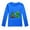 Dark Blue, variant on Toddler Boys Girls Tops Long Sleeve Christmas Cartoon Dinosaur Prints Crew Neck Autumn T Shirt Orange Size 2-3 Years